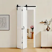 Vevor Faltbare Schiebetür rechts 91,4 x 213,4 cm weiß