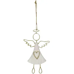 Weihnachtsdeko Holzengel zum Hängen Weiß Hängen 200 mm, 1 Stück