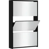VidaXL Schuhschrank 63 x 102,5 x 17 cm schwarz