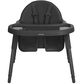 KIKKABOO Hochstuhl 2 in 1 Jammy Kinderstuhl, Fußstütze, Gurt, Bechervertiefung schwarz - Black - One Size