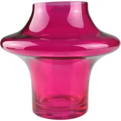 Dekovase AM DESIGN "Klassische, runde Vase aus pinkfarbenem Glas", pink, B:20cm H:20cm, Glas, Vasen, stilvolles Accessoire für Ihre Blumen