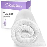 Dailydream viscoelastischer Matratzentopper "Model M" mit Memory Foam Effekt, 80x200x5cm, Edition "Lavendel"