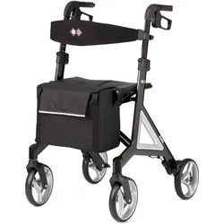 Rollator BISCHOFF & BISCHOFF "Alevo Carbon", silber (silberfarben), Rollatoren, faltbar – Ultra leicht Rollator aus Carbon mit abnehmbarer Tasche