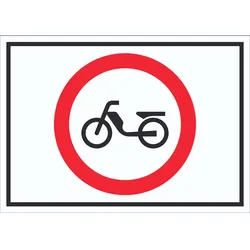 HB-Druck Schild Verbot Mofas Symbol A6 (105x148mm)