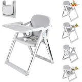 ZUKKA 5-in1 Baby Tragbar Kinderhochstuhl für Babys und Kleinkinder mit Abnehmbarem Tablett-Höhenverstellbar Reise Hochstuhl,Sitzerhöhung, Lern- / Aktivitätstisch und Stuhl