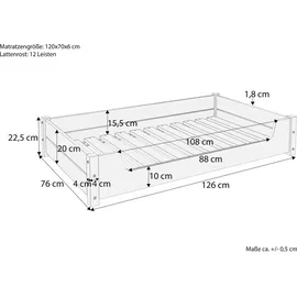Erst-Holz Hundebett Kuscheliges Haustierbett 120 x 70 cm grau
