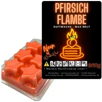 WonderWax Duftwachs WonderWax® Neon Duftwachs 6 Sterne (Pfirsichflambe), Duftrichtung: Pfirsichflambe