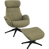 flexlux Relaxsessel "Elegant, Funktionssessel, verstellbarer Rücken- und Kopfstütze", grün (fall grün), B:90cm H:107cm T:89cm, 62% Polyester, 17% Cotton, 14% Linen, 12%Polyester, 4% Wool, Sessel, Relaxsessel, Premium Komfort, Rücken- & Kopfteilverstellung,