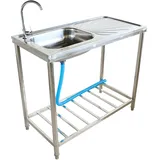 Better Home mobiler Waschtisch Spültisch Campingküche aus Edelstahl