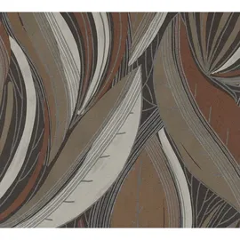 A.S. Création Vliestapete Blätter Floral Modern 10,05 m x 0,53 m Braun