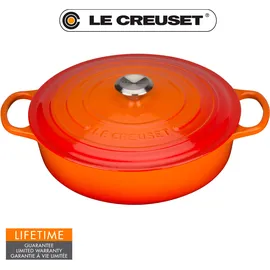 Le Creuset Signature Gourmet-Bräter 24 cm rund ofenrot