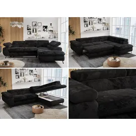 MKS Meble Eckcouch Schwarz 3-Sitzer