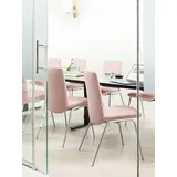Stressless® Polsterstuhl Laurel, Low Back, Größe M, mit Beinen aus Stahl in Chrom glänzend rosa