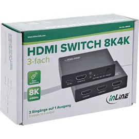 InLine HDMI Switch 3-fach, HDCP 2.3