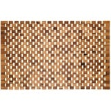 Pana eco Badematte Holz • Fußmatte 100% Akazienholz • Badvorleger Holz rutschfest • Holzmatte aus Echtholz • Größe: 50 x 80 cm