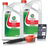 Castrol 10 L GTX 10W-40 A/B + Ölwechsel-Anhänger + Einfülltrichter [Hersteller-Nr. 15F8FC]