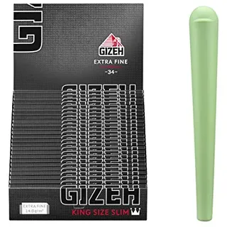 25 Heftchen Gizeh Black King Size Slim mit Magnetverschluß + Joint-Hülle