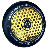 Root Industries Root Industrie Air Honeycore 110mm Stunt-Scooter Rolle + Fantic26 Sticker (Gold/Pu Schwarz)