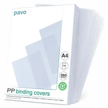 Pavo Einbanddeckel-Klarsichtfolie A4 PP-Folie 0,30 mm transparent/matt 100 St.
