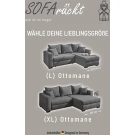 Jockenhöfer Eckcouch Polyester L-Form 2-Sitzer Grün