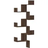 vidaXL Eckregal 45 x 45 x 147 cm Braun