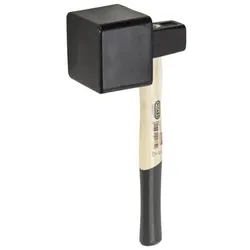 Plattenlegerhammer, Nr. 68e ES, mit quadratischem aufvulkanisiertem Gummikopf