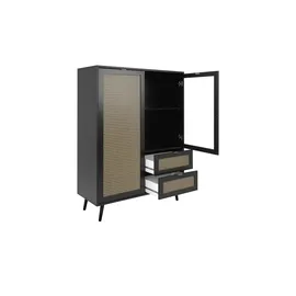 EFFEZETA Highboard 103 x 139 x 40 cm Schwarz