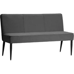 Polsterbank HOME AFFAIRE "LENZROSE", grau (anthrazit, schwarz), B:142cm H:86cm T:61,5cm, Polyester, Sitzbänke, mit Taschenfederkern, schwarzes Metallgestell, Breite 142 cm