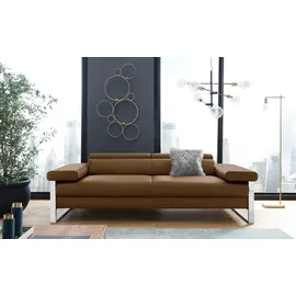 W.Schillig Couch Leder 2-Sitzer Braun