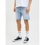 JACK & JONES Shorts JJIORIGINAL mit stylischem Aufschlag und Knopfleiste Baumwollmischung, regular fit blau XS