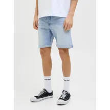 JACK & JONES Shorts JJIORIGINAL mit stylischem Aufschlag und Knopfleiste Baumwollmischung, regular fit blau XS