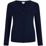 CASH-MERE.CH Strickjacke Rundhalsausschnitt Blau S