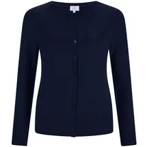 CASH-MERE.CH Strickjacke Rundhalsausschnitt Blau S