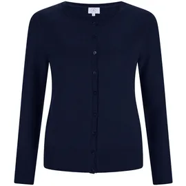 CASH-MERE.CH Strickjacke Rundhalsausschnitt Blau S