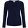 CASH-MERE.CH Strickjacke Rundhalsausschnitt Blau S