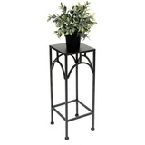 DanDiBo Ambiente DanDiBo Blumenhocker Metall Schwarz Eckig 50 cm Blumenständer 96132 S Beistelltisch Blumensäule Modern Pflanzenständer Pflanzenhocker