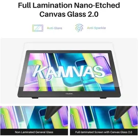 Huion Kamvas 22 Gen 3 2,5K 90Hz QHD Grafiktablett mit Display, 16384 Stiftdruck PenTech 4.0 Stylus, 99% sRGB & ΔE<1,2 für Illustration, Digitale Kunst, Design, Animation, Gaming, 21,5 Zoll