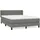 vidaXL Boxspringbett 140 x 200 cm Dunkelgrau