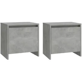 vidaXL Nachtschrank 45 x 34 x 44,5 cm Betongrau