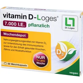 Dr. Loges vitamin D-Loges 7.000 I.E. pflanzlich Wochendepot Weichkapseln 30 St.