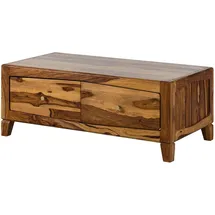 MASSIVMOEBEL24.DE Couchtisch Ancona Braun Sheesham 115 x 60 x 45 cm