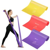 JATEKA Fitnessbänder Set Resistance Band-3x Fitnessband,Widerstandsbänder Gymnastikband,Trainingsband für Fitness Muskelaufbau Crossfit Yoga Für Männer Frauen