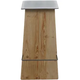 Mendler Barhocker HWC-L76  natur mit Metall-Optik Mehrfarbig