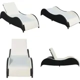 Vidaxl - Sonnenliege Mit Polsterauflage Poly Rattan Schwarz - Sonnenliege - Gartenmöbel - Rattan Möbel - Outdoor Möbel - Pool Lounge Chair - Home & Living