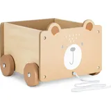 Navaris Spielzeugkiste Kiste Aufbewahrung für Spielzeug - Aufbewahrungsbox für Kinderzimmer - 26,4x20x25,8cm Spielkiste für Kinder - mit Rädern