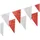 Papstar Wimpelkette Girlande 10 m rot/weiß