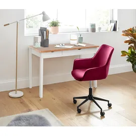 Home Affaire Schreibtisch HOME AFFAIRE "Gava", beige (natur, weiß, weiß, natur), B:120cm H:80cm T:60cm, Tische, Schreibtisch, massives Kiefernholz, für das home office, Breite 100/120/140 cm
