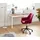 Home Affaire Schreibtisch HOME AFFAIRE "Gava", beige (natur, weiß, weiß, natur), B:120cm H:80cm T:60cm, Tische, Schreibtisch, massives Kiefernholz, für das home office, Breite 100/120/140 cm