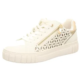 Marco Tozzi Plateausneaker Gold/Weiß 39