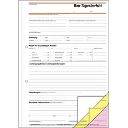 Sigel Bautagebuch - 40 Blatt - A4 - Dreifachausfertigung
